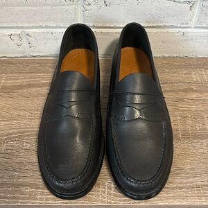 Black Leather Loafers for Men